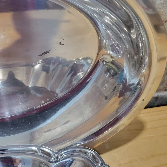 Metal Silver Plate Serving Dish Candy Nut Bowl - Picture 10 of 11